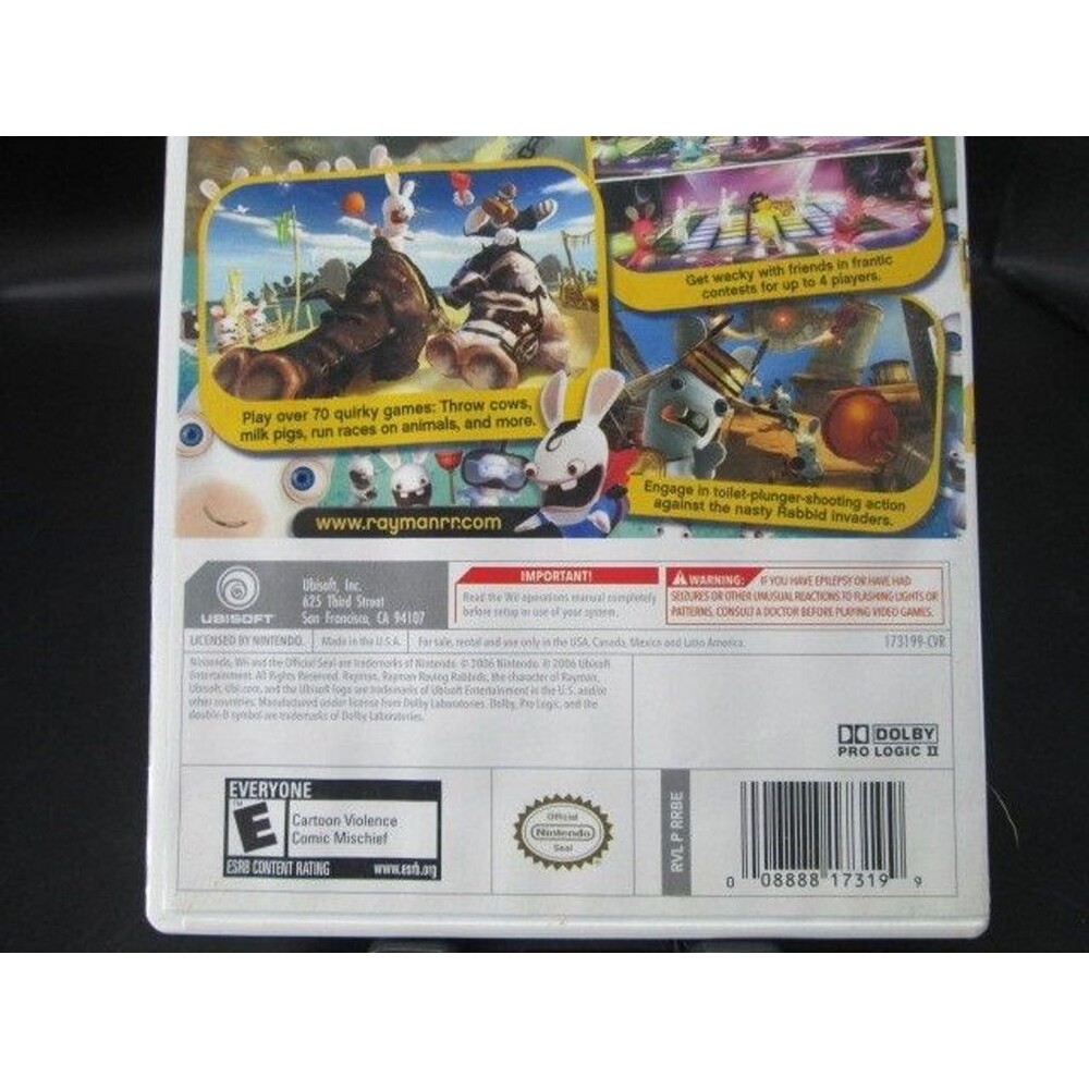 Rayman Raving Rabbids (Nintendo Wii, 2006) Complete CIB - Picture 7 of 11